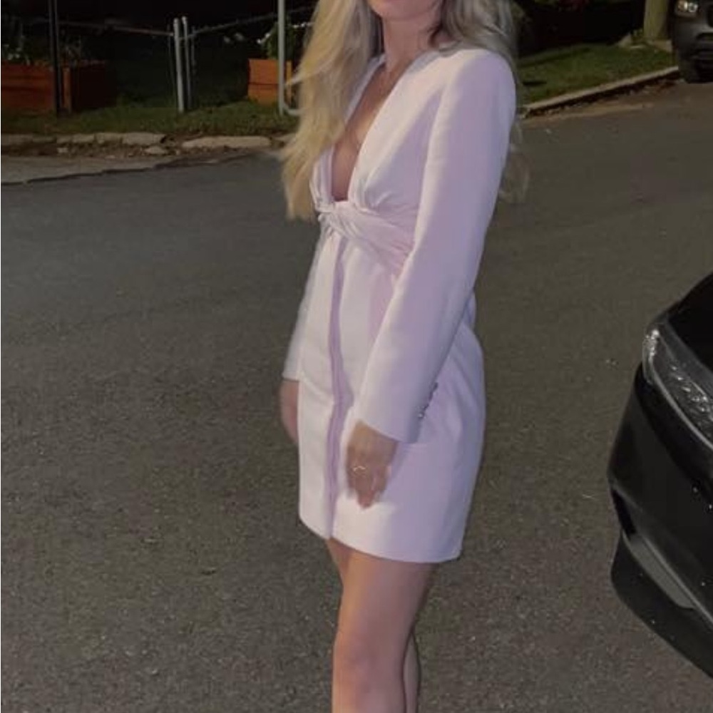 Zara pink blazer dress